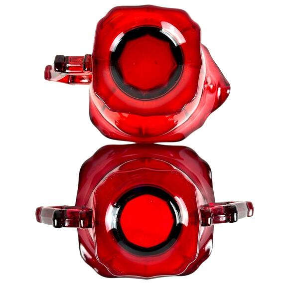 Imperial Hazen 760 Ruby Red 1930's Open Sugar and Creamer Set-Mint Condition - Picture 8 of 9